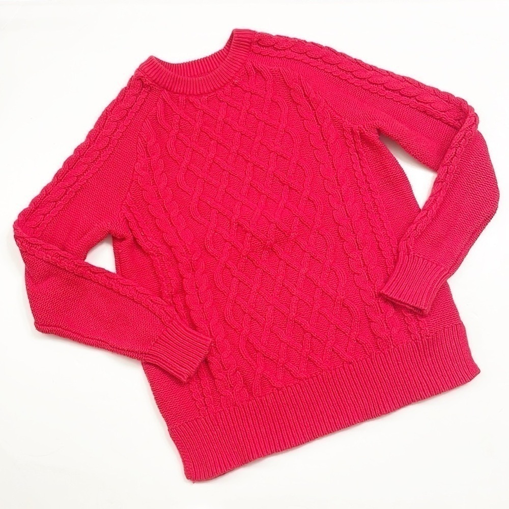 Old Navy red cable knit sweater